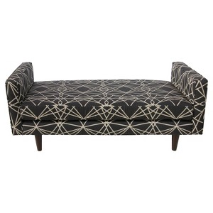 Weston Welted Daybed -Queen - Macrame Sepia - Cloth & Co., Black Geo Print