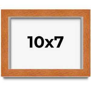 PosterPalooza | Photo Size Modernist Brown Picture Frame - UV Acrylic, Foam Board Backing, Hanging Hardware - 1 of 4