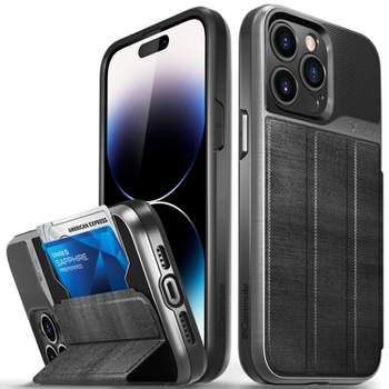 Vena vCommute for Apple iPhone 14 Pro Max Wallet Case, Leather Flip Cover with Card Slot and Kickstand
