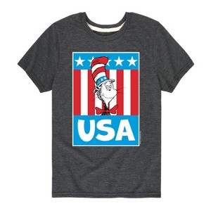 Boys' - Dr. Seuss - Cat In The Hat USA Short Sleeve Graphic T-Shirt - 1 of 4