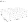 Sunnydaze Raised Corrugated Galvanized Steel Rectangle Garden Bed for Plants, Vegetables, and Flowers - 47" W x 11.75" H - image 4 of 4