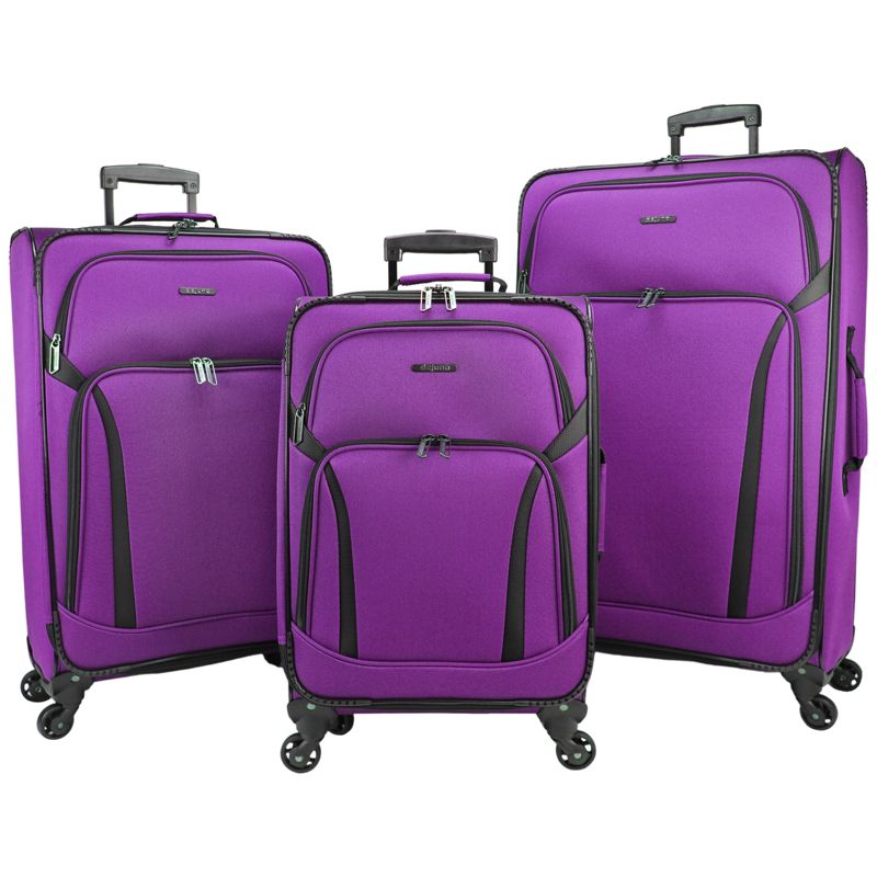 Dejuno Oslo 3-Piece Lightweight Expandable Spinner Luggage Set, 1 of 8