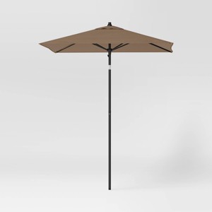 6' Square Outdoor Patio Market Umbrella with Black Pole - Threshold™ - 1 of 4