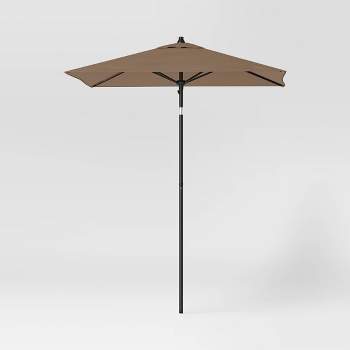 6' Square Outdoor Patio Market Umbrella with Black Pole - Threshold™