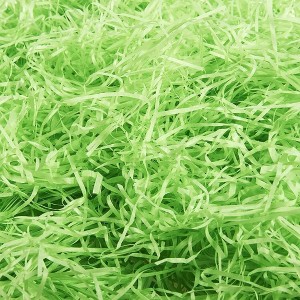Blue Panda Green Paper Shred for Easter Gift Baskets, 4 oz, Decorative Basket Filler for Gifts, Packaging, Crafts, and Easter Grass - 1 of 4