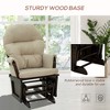 Nursery Glider Rocking Chair with Ottoman, Padded Cushion Seat and Wooden Base - 2 of 4