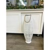 Essential Decor & Beyond 37.4" Tropical Bamboo Floor Lantern With Glass Candle Holder and Rope Handle Decorative Accent - 3 of 4