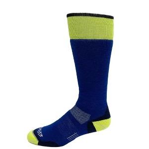 Minus33 Merino Wool All Season - Over the Calf Wool Socks Mountain Heritage Blue High Visibility S - 1 of 4