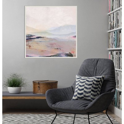 30"x30" Beaded Framed Abstract Nature Canvas Wall Art