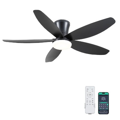 36 or 42 or 48 inch Low Profile Flush Mount Ceiling Fan with LED Light