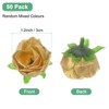 Unique Bargains Silk Plastic Small Faux Rose Artificial Flower Heads 1.2 inch - 3 of 4