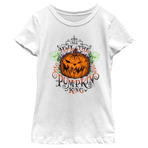 Girl's The Nightmare Before Christmas All Hail the Pumpkin King T-Shirt - 1 of 4