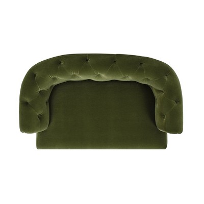 Kiki 36.5" Olive Green Velvet Chesterfield Pet Sofa Bed