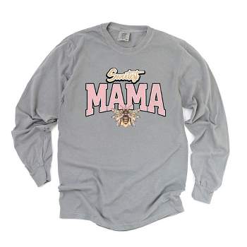 Simply Sage Market Women's Coquette Sweetest Mama Bee Long Sleeve Garment Dyed Tee