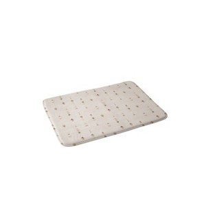 Ninola Design Terracotta Watercolor Triangles Memory Foam Bath Rug Beige - Deny Designs: Soft Microfiber, Machine Washable - 1 of 3
