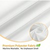 Tall Waterproof Fabric Shower Curtain Liner 108 Inch Length Washable Cloth with 3 Large Magnets 72x108 Long Lightweight - 2 of 4