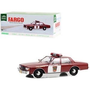1987 Chevrolet Caprice Burgundy w/Burgundy Interior "Minnesota State Trooper" "Fargo" Movie 1/18 Diecast Model Car by Greenlight - 1 of 3