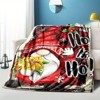 Lomsoe Ho Ho Ho Christmas Gnome Print Flannel Blanket - All Seasons Soft Cozy Warm Throw Blanket for Bed, Napping, Camping, Travel, Office - 3 of 4