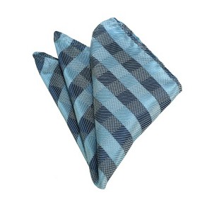 TheDapperTie - Men's Checkered Woven 10 Inch x 10 Inch Pocket Squares Handkerchief - 1 of 3