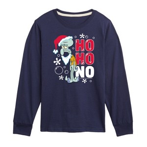 Boys' - SpongeBob SquarePants - Ho Ho No Long Sleeve Graphic T-Shirt - 1 of 4