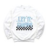 Simply Sage Market Let It Snow Checkered Sweatshirt - S - White - 2 of 4