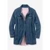 Woman Within Long Stretch Denim Jean Jacket - 3 of 4