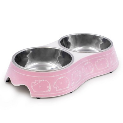 Pusheen Double Diner Cat Bowl - Pink