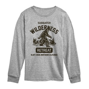 Boys' - Instant Message - Sasquatch Wilderness Retreat Long Sleeve Graphic T-Shirt - 1 of 4