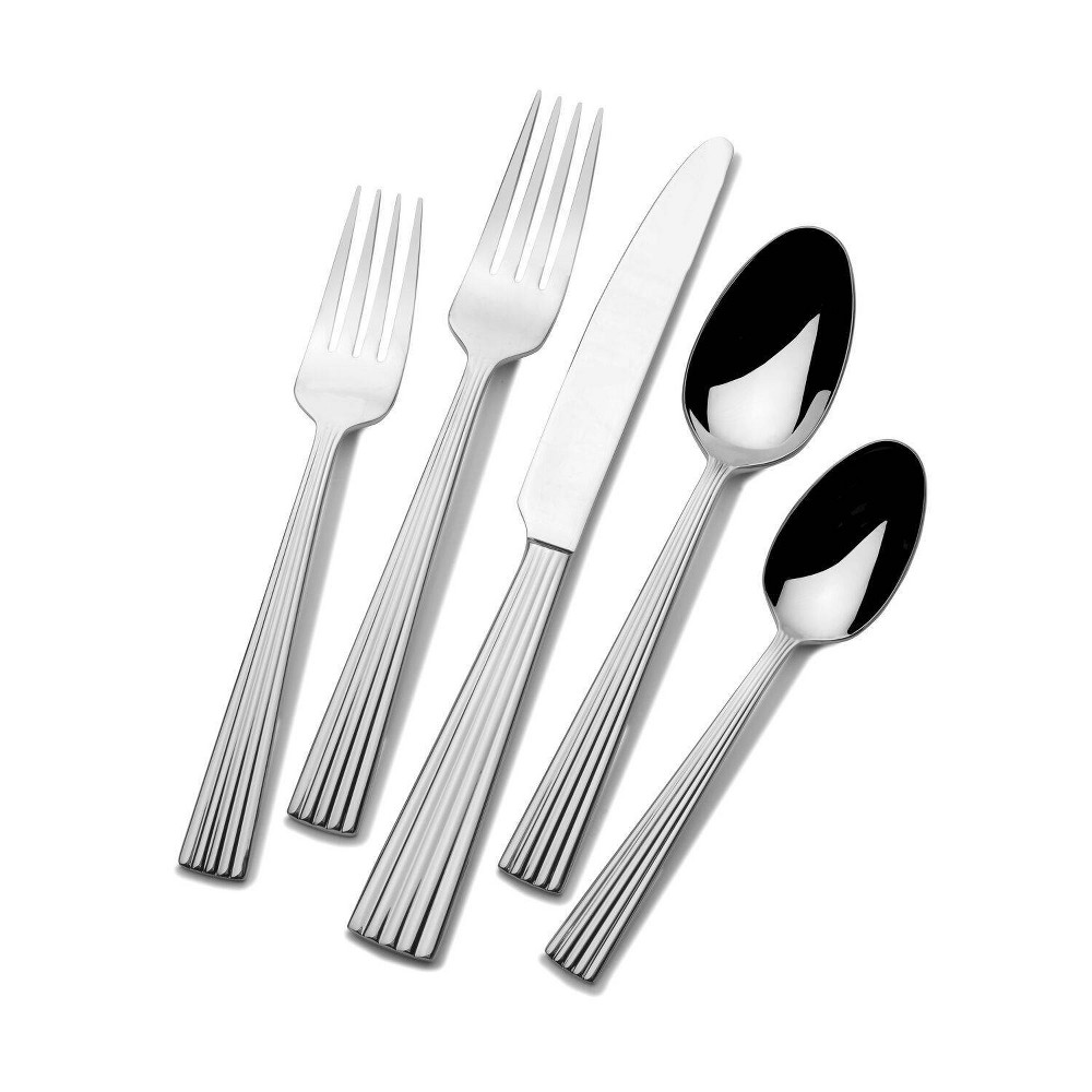 Photos - Cutlery Set Mikasa 20pc Oaklyn Flatware Set: 18/10 Stainless Steel, Traditional Style, Dishwasher-Safe, Service for 4, Silver 