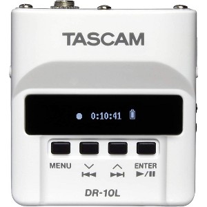 Tascam Ultra-Compact Portable Digital Audio Recorder with Lavalier Mic, Dual Recording, Auto File Closing, OLED Display, 3.5mm Input, Belt Clip, White - 1 of 4
