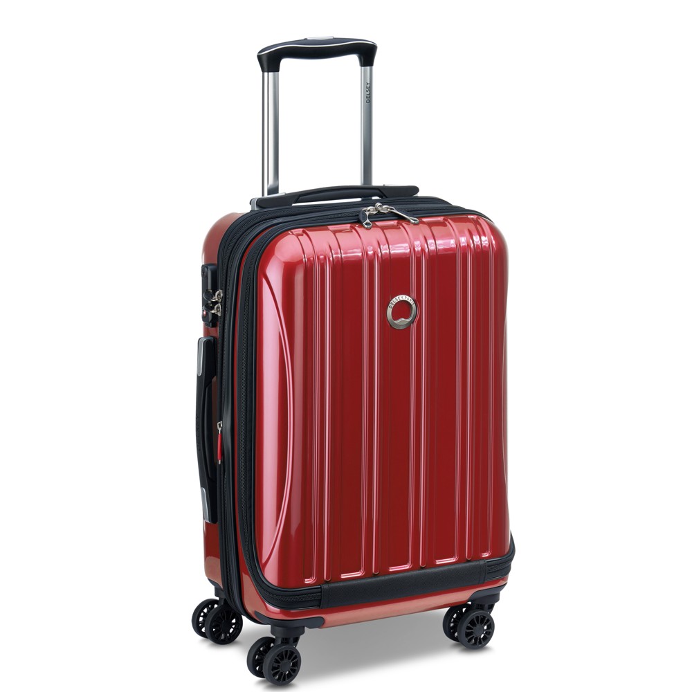 Photos - Luggage DELSEY Paris Aero Hardside Carry On Spinner Suitcase - Red