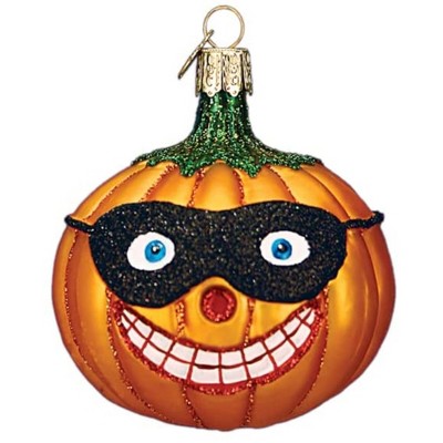 Old World Christmas Glass Blown Ornament for Christmas Tree, Masked Jolly Jack O'Lantern
