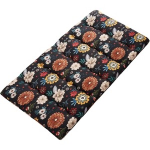 COZONY Japanese Floor Futon Mattress, Floral Style Twin Size 3 Inch Thick Roll Up Tatami Mat for Camping Guest Room - 1 of 4