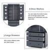 TIRAMISUBEST Farmhouse Kitchen Pantry, Freestanding Tall Cupboard Storage Cabinet with 3 Adjustable Shelves, 8 Door Shelves, 3 Drawers for Kitchen - 4 of 4