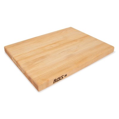 John Boos Maple Wood Edge Grain Reversible Kitchen Butcher Block Cutting Board, 18 x 12 x 1.5 Inches