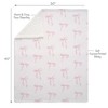 Lambs & Ivy Coquette Floral Pink Bows Aesthetic Warm Fleece Baby Blanket - 3 of 4
