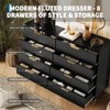 8 Drawer Dresser for Bedroom, Fluted Wooden Storage Chest with Metal Handles, Modern Clothes Organizer & TV Stand for Living Room - 4 of 4