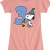 Girls' - Peanuts - Snoopy Birthday Another Year Cooler Fitted Short Sleeve Graphic T-Shirt - 2 of 4