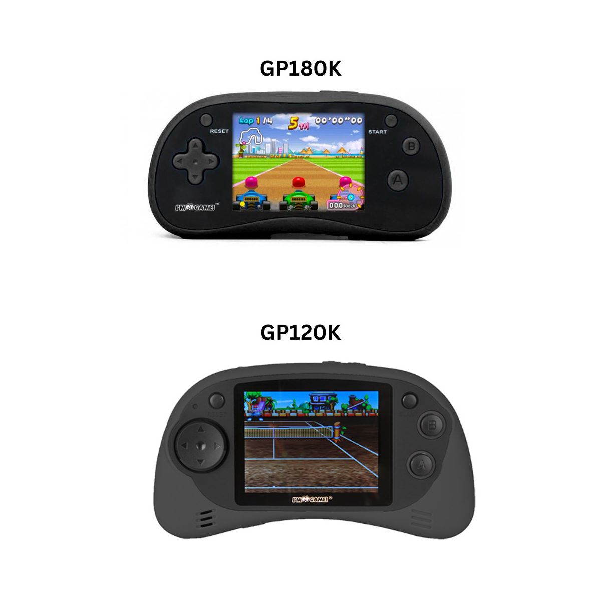 I'm Game 2-PACK Handheld Game Console, 120 & 180 Built-in Games Combo (Black)