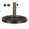 Yaheetech 18inch Outdoor Patio Market Umbrella Base Bronze - 3 of 4