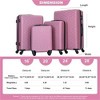 luggage 4-piece ABS lightweight suitcase with rotating wheels, 24 inch and 28 inch with TSA lock - 3 of 4