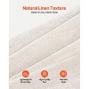 VEVOR Natural Linen Curtains, 52 x 84 inch 2 Panels Set, Semi Sheer Light Filtering Flax Textured Linen Drapes, Rod Pocket Back Tab Design, Beige - 3 of 4