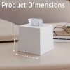 Creative Scent 2 Pack Square Tissue Box Cover Cube Tissue Holder - Decorative Facial Tissue Box Holder for Living Room, Office Desk - Vanity Countertop - 4 of 4