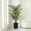 DR.Planzen 72" Artificial Palm Tree - 6FT UV Resistant Fake Plant with14 Silk Leaves & 15.7" Planter for Indoor House Plants, Tall Faux Trees 1 Pack - 2 of 4