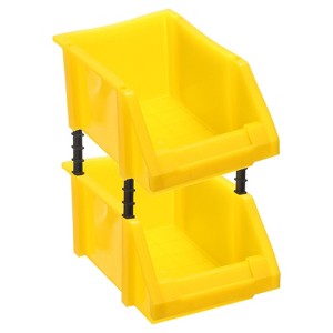Unique Bargains Plastic Stackable Garage Closet Organization Shelf Bins 2 Pcs - 1 of 4