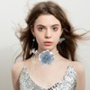 Unique Bargains Prom Wedding Adjustable Delicate Fabric Camellia Choker Necklace 82.68" - 4 of 4