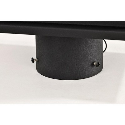 Sullivan Matte Black Outdoor Post Lantern with Clear Seeded Glass