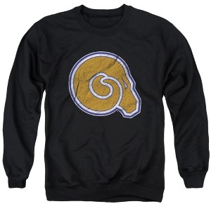 Albany State University Official Distressed Primary Adult Crewneck Sweatshirt, Black - 1 of 4