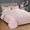 Juliette Luxe Comforter Set Velvet Lush with Soft Brushed Microfiber Reverse, Fluffy Comforter Bed Set, Matching Sham - 2 of 4