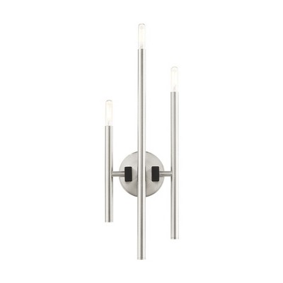 Livex Lighting Denmark 3 - Light Wall Light in  Brushed Nickel